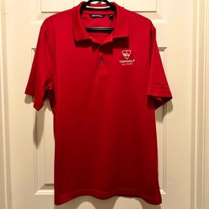 Topgolf Las Vegas Cutter & Buck Mens Polo Red New without tags